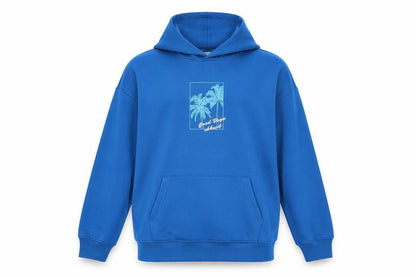 Marks & Spencer Boys Blue Polyester Pullover Hoodie Size 13-14 Years - Logo - Good days ahead