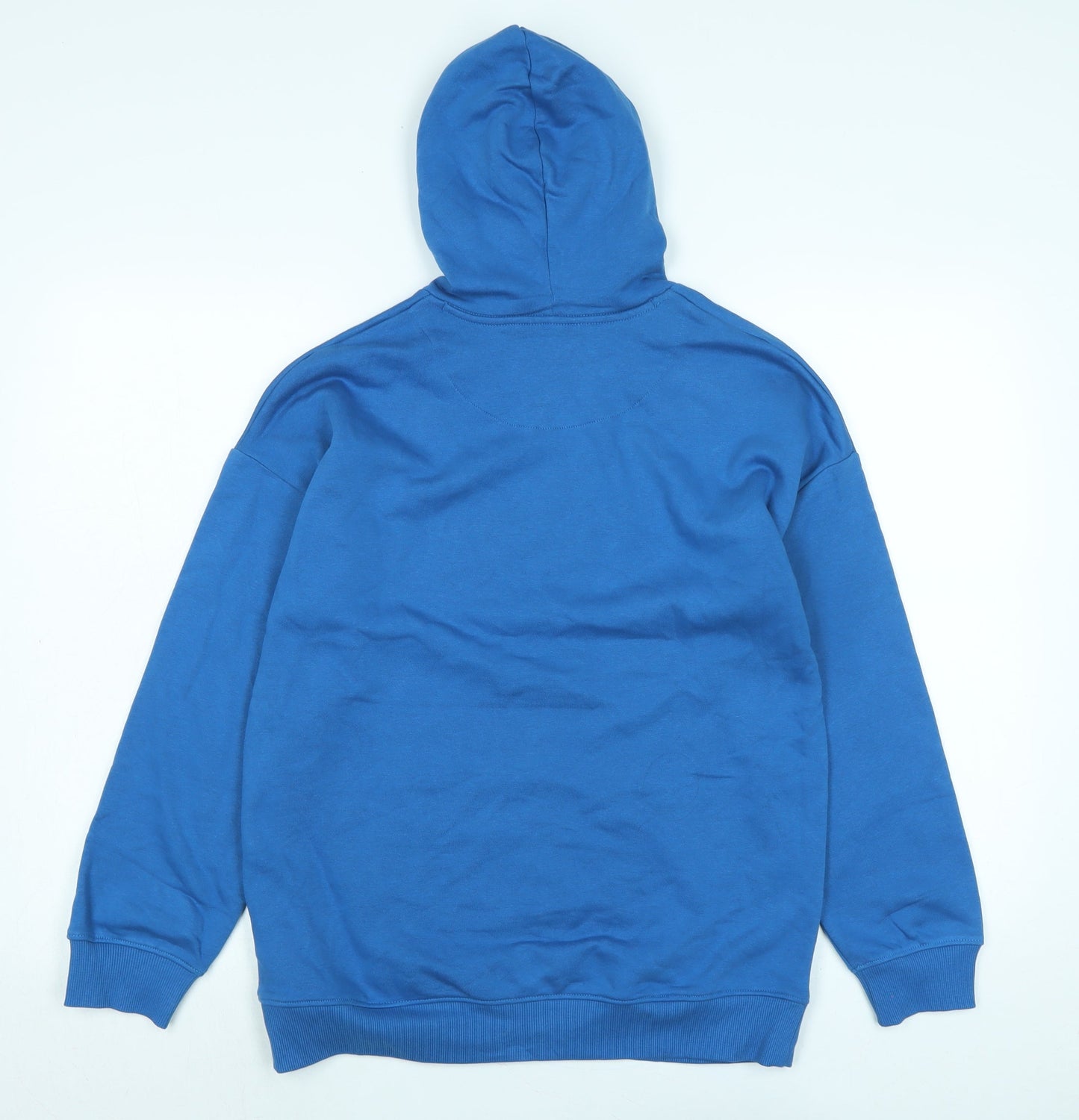 Marks and Spencer Boys Blue Polyester Pullover Hoodie Size 13-14 Years - Logo - Good days ahead