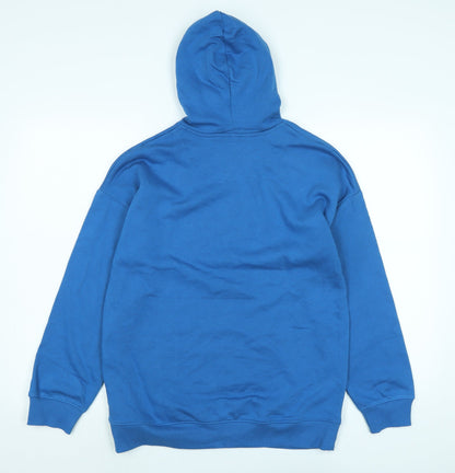 Marks and Spencer Boys Blue Polyester Pullover Hoodie Size 13-14 Years - Logo - Good days ahead