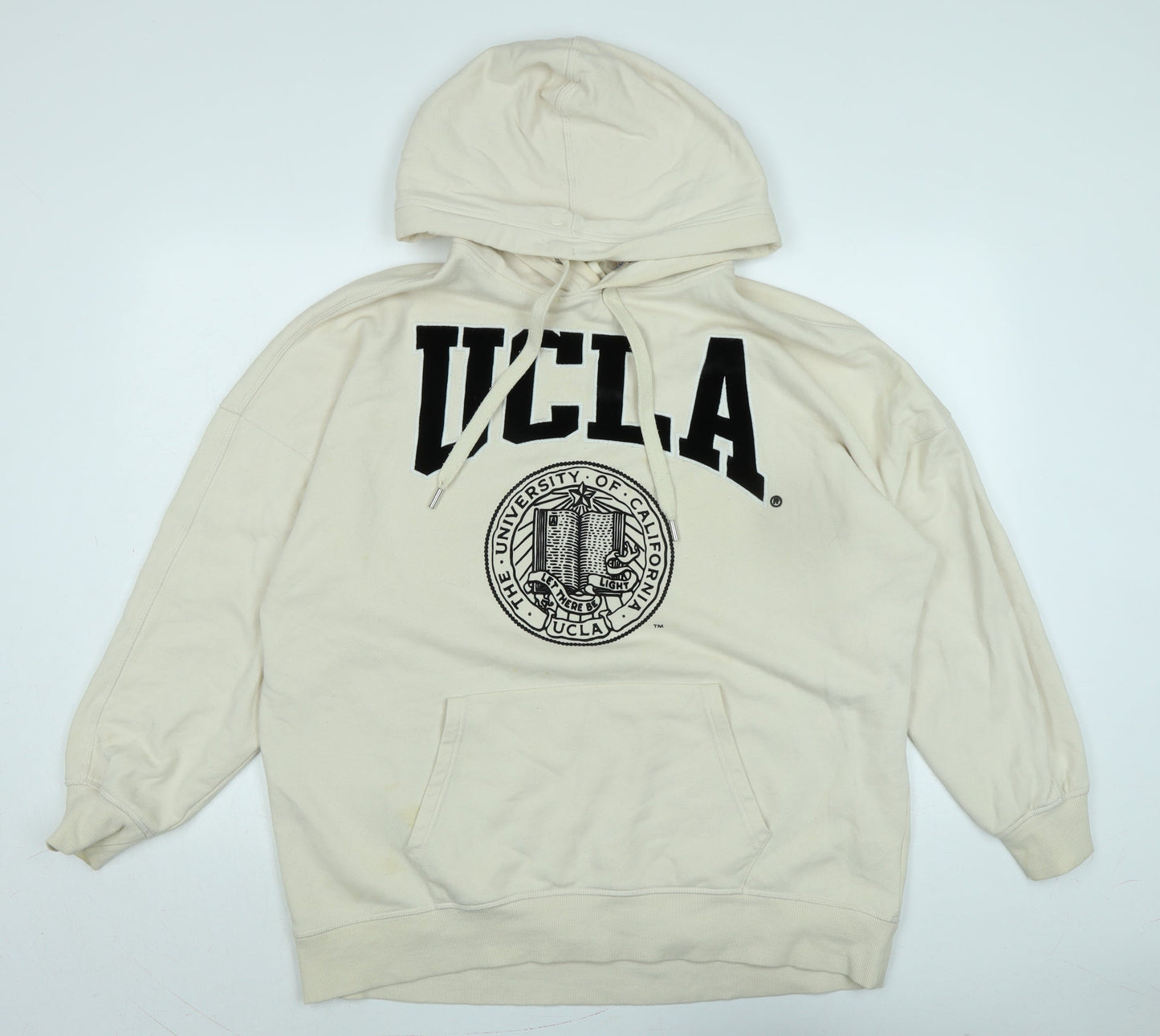 Mens UK Size S H&M Beige Pullover Hoodie