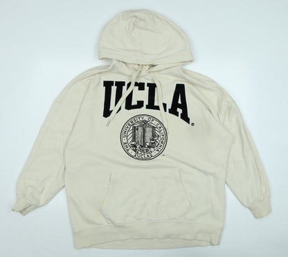 Mens UK Size S H&M Beige Pullover Hoodie