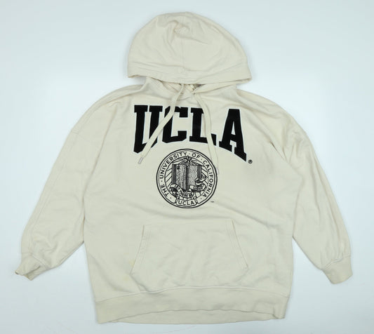 Mens UK Size S H&M Beige Pullover Hoodie