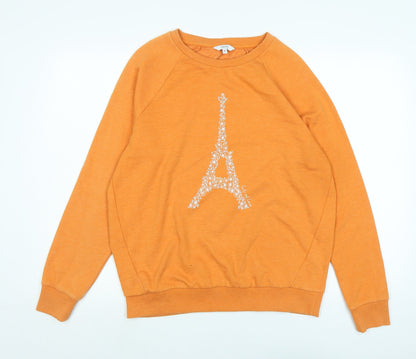 Womens UK Size M NEXT Orange Pullover Sweatshirt
