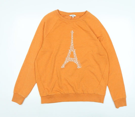 Womens UK Size M NEXT Orange Pullover Sweatshirt