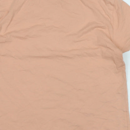 beautiful Girls Orange Cotton Basic T-Shirt Size 14-15 Years Crew Neck - Logo -Beautiful