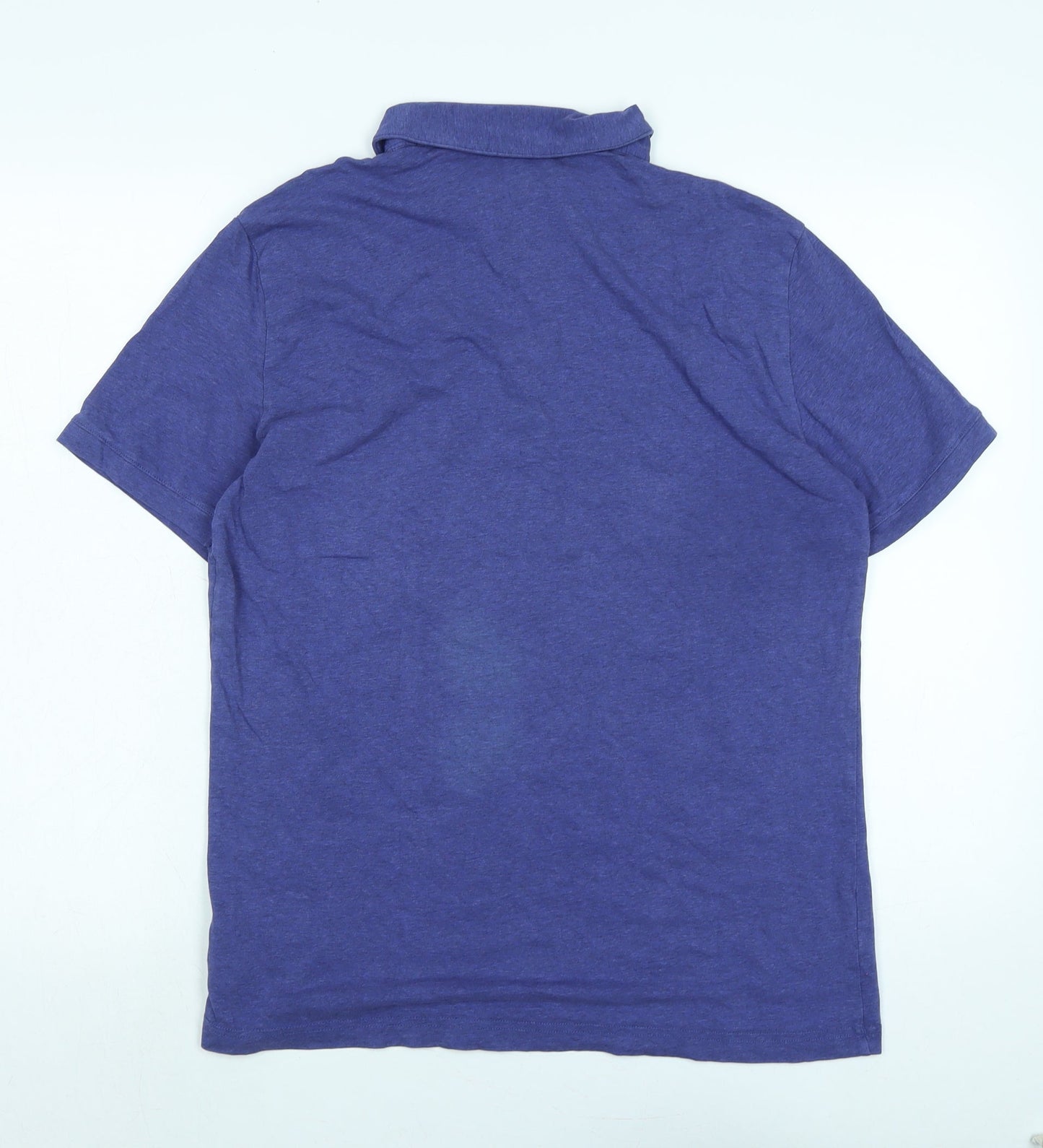 H&M Mens Purple Polyester Polo Size M Collared