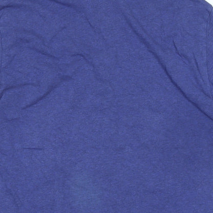 H&M Mens Purple Polyester Polo Size M Collared