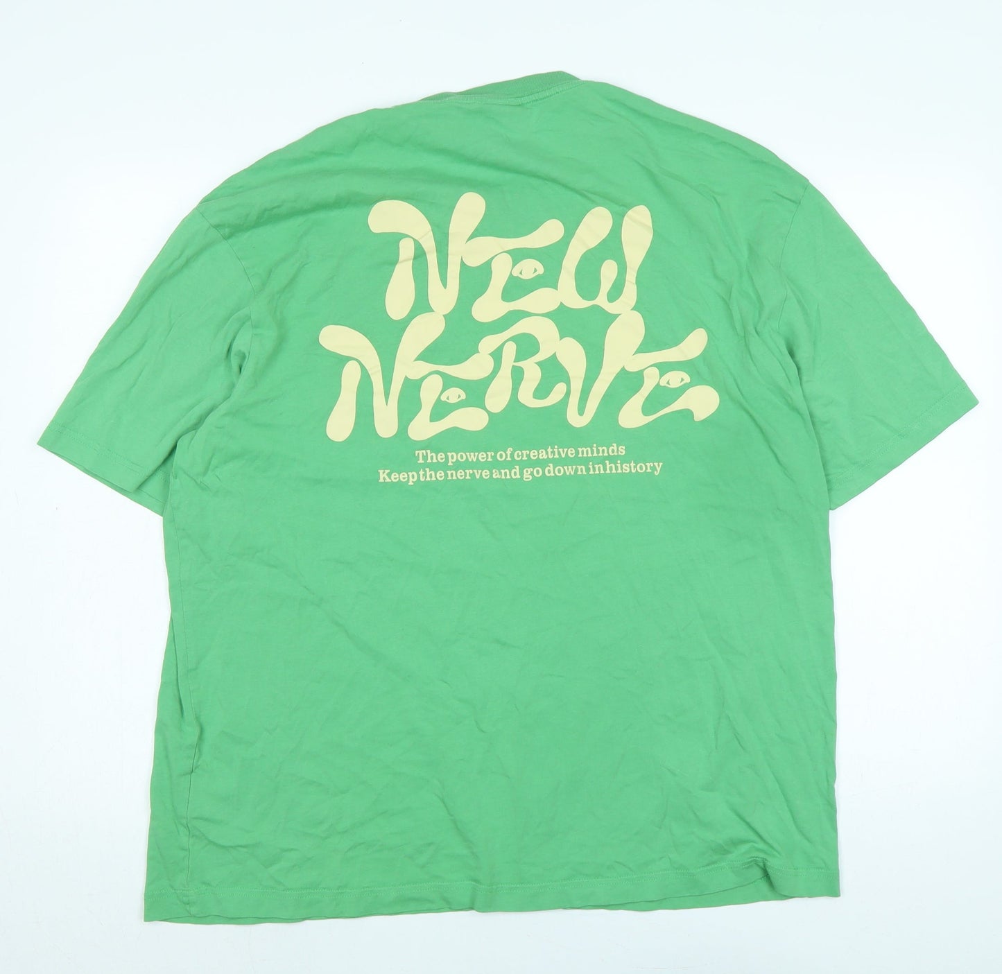 Mens UK Size XL H&M Green  T-Shirt