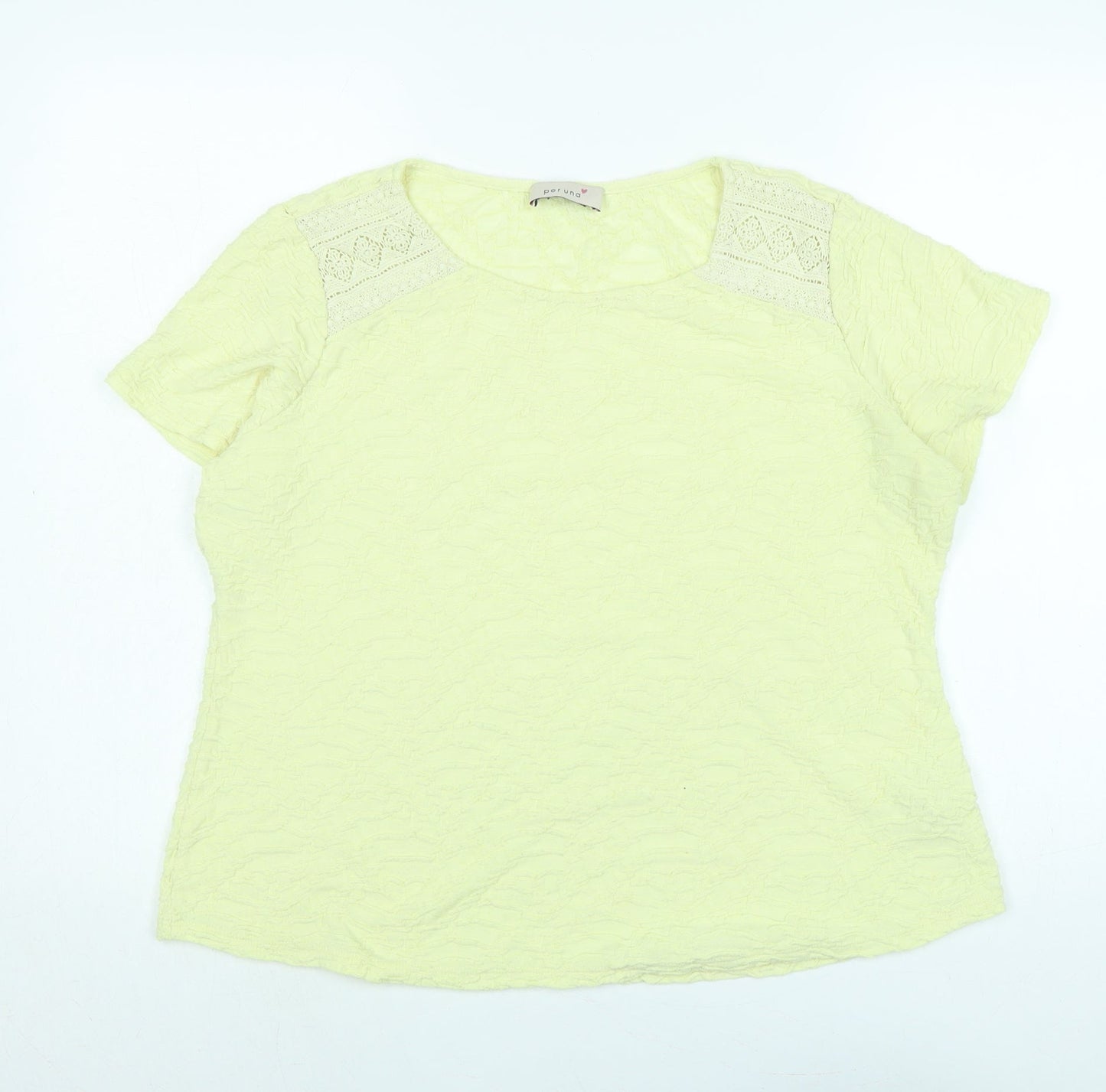 Womens UK Size 18 Marks and Spencer Yellow Basic Blouse