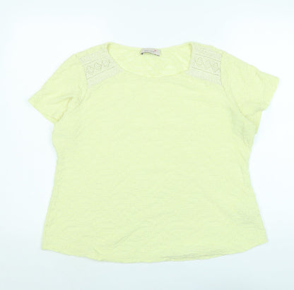 Womens UK Size 18 Marks and Spencer Yellow Basic Blouse