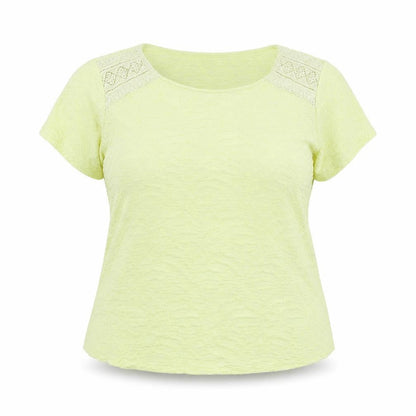 Marks & Spencer Womens Yellow Polyester Basic Blouse Size 18 Scoop Neck
