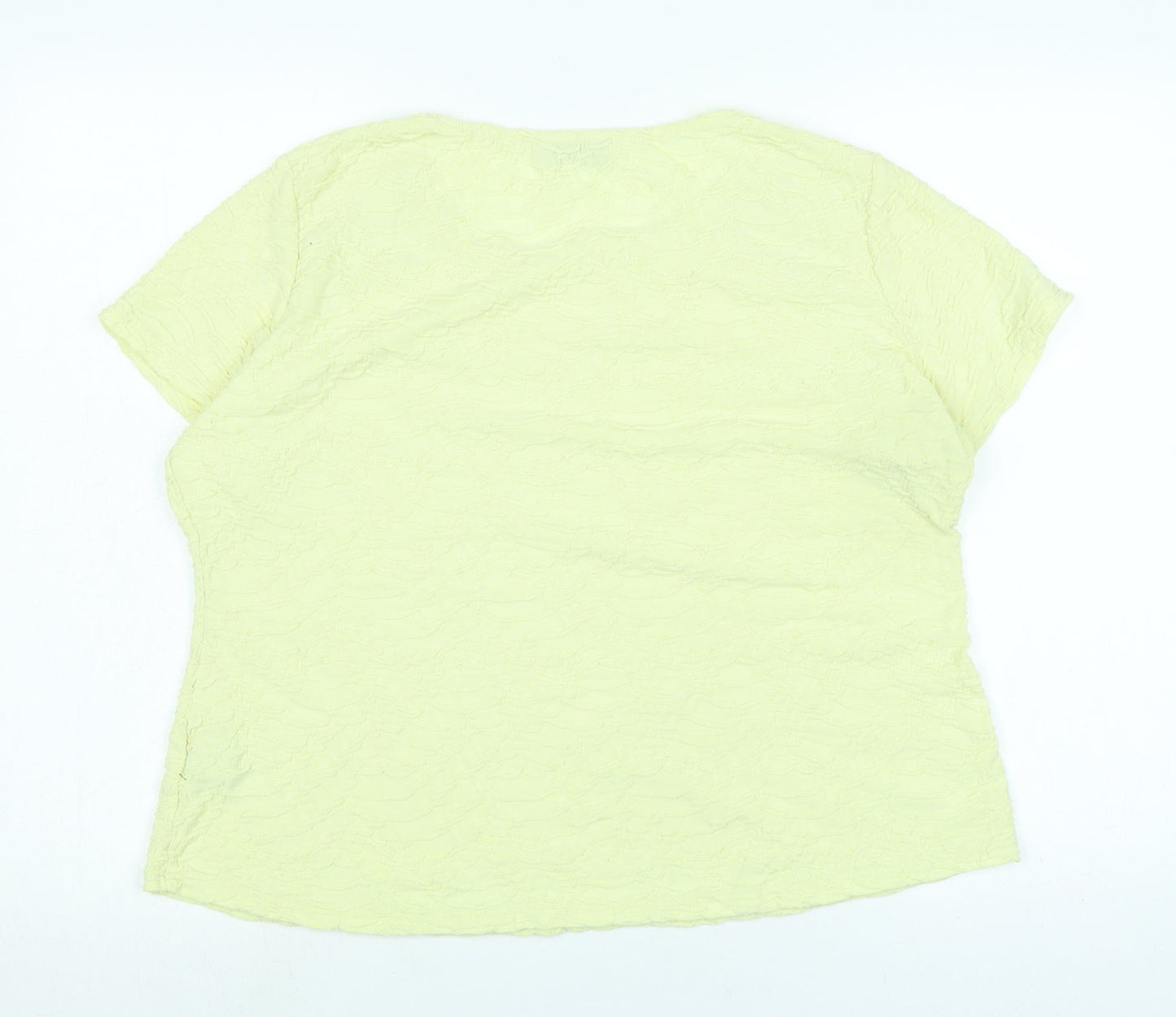 Womens UK Size 18 Marks and Spencer Yellow Basic Blouse