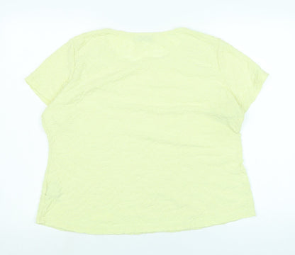 Womens UK Size 18 Marks and Spencer Yellow Basic Blouse