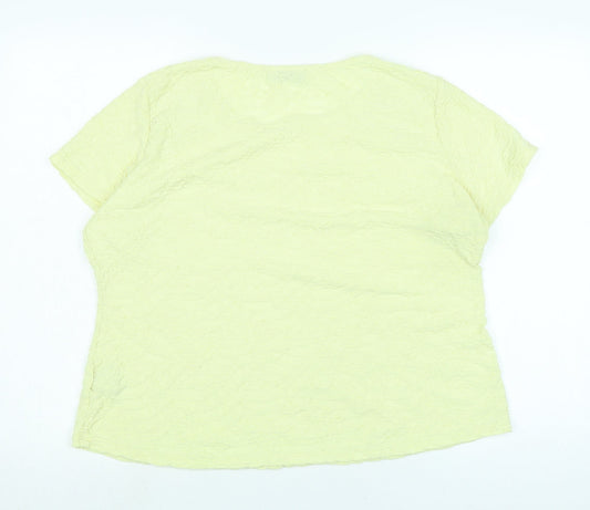 Womens UK Size 18 Marks and Spencer Yellow Basic Blouse
