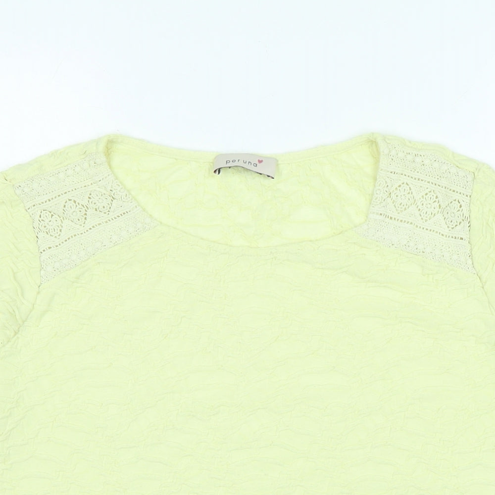 Womens UK Size 18 Marks and Spencer Yellow Basic Blouse
