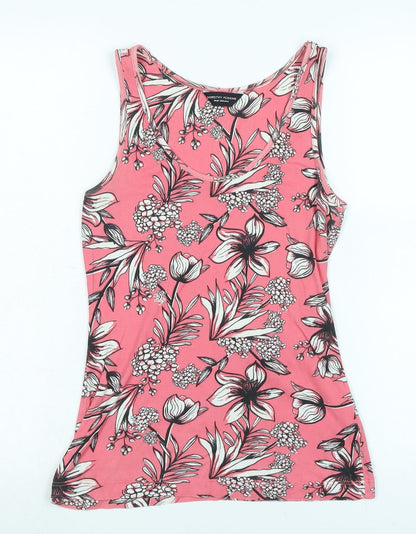 Womens UK Size 10 Dorothy Perkins Pink Basic Tank