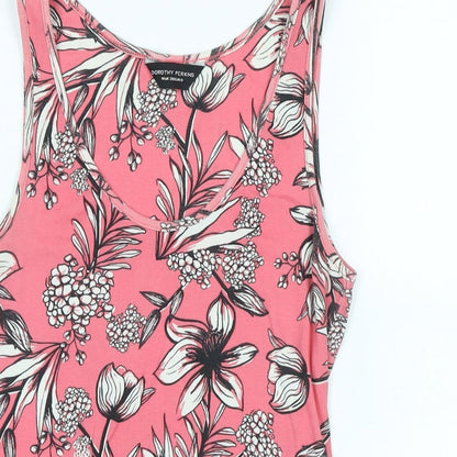Womens UK Size 10 Dorothy Perkins Pink Basic Tank