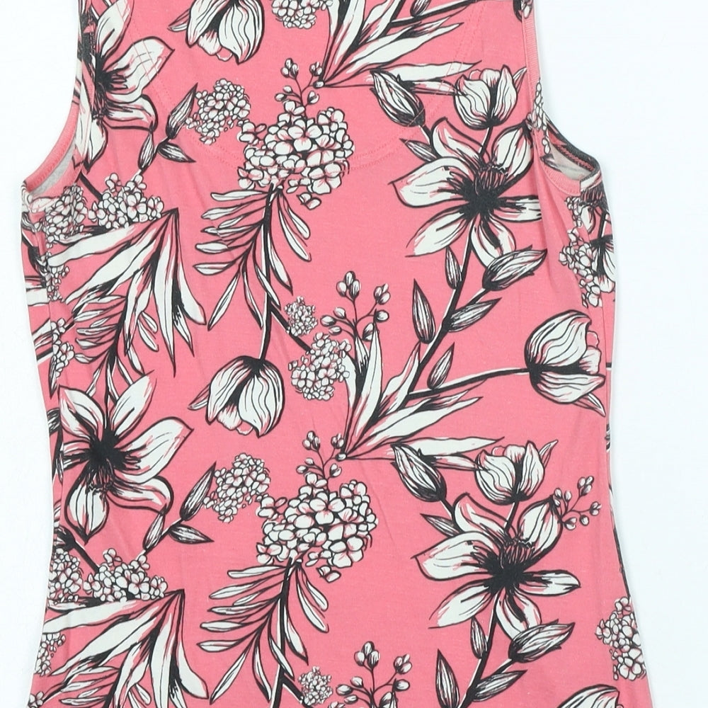Womens UK Size 10 Dorothy Perkins Pink Basic Tank