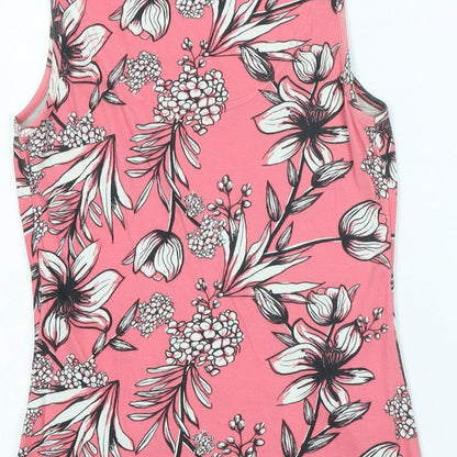 Womens UK Size 10 Dorothy Perkins Pink Basic Tank