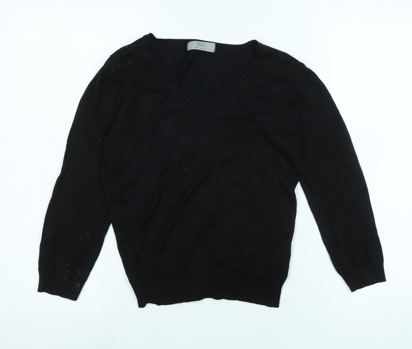 Womens UK Size 8 Marks and Spencer Black Pullover Jumper