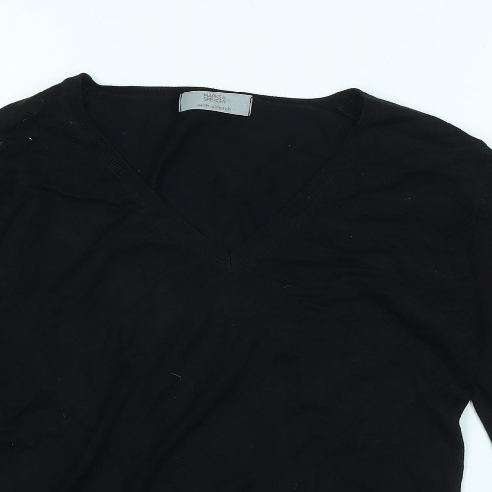 Womens UK Size 8 Marks and Spencer Black Pullover Jumper