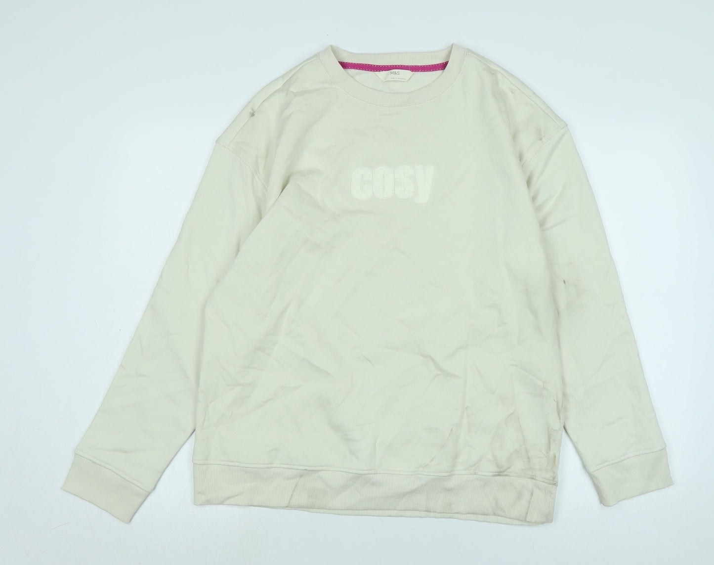 Womens UK Size 18 Marks and Spencer Ivory Pullover Sweatshirt