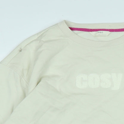 Womens UK Size 18 Marks and Spencer Ivory Pullover Sweatshirt