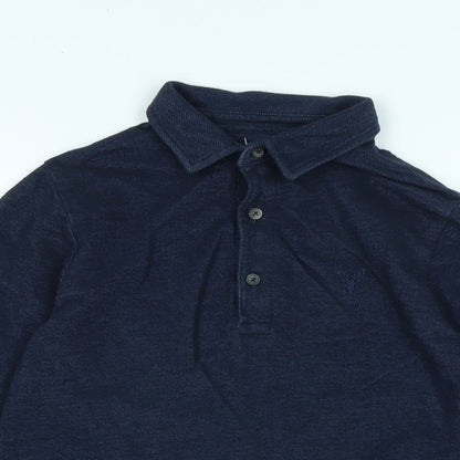NEXT Boys Blue Cotton Pullover Polo Size 10 Years Collared Button