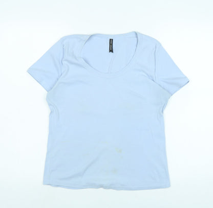 Womens UK Size 14 Marks and Spencer Blue Basic Polo