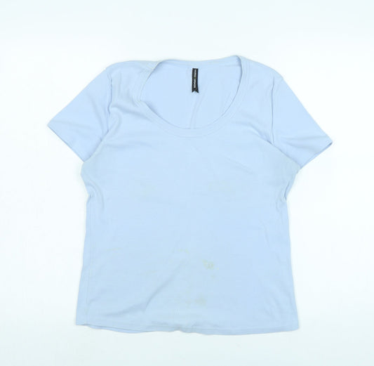Womens UK Size 14 Marks and Spencer Blue Basic Polo