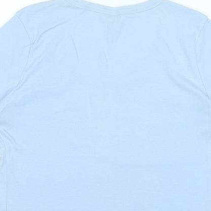 Womens UK Size 14 Marks and Spencer Blue Basic Polo