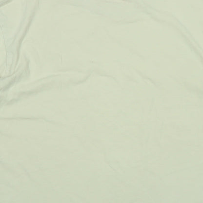 Maine Mens Ivory Cotton T-Shirt Size S Crew Neck