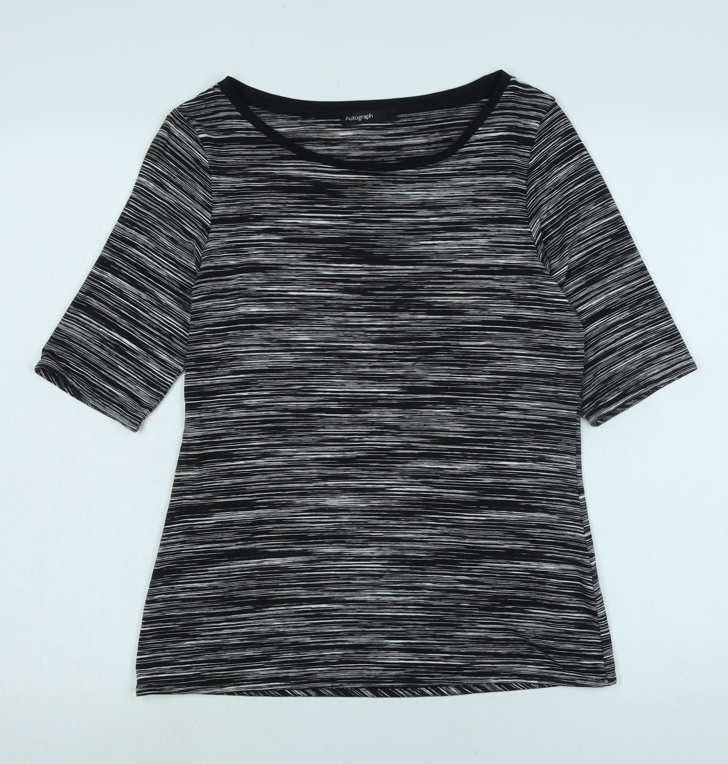 Womens UK Size 12 Marks and Spencer Black Basic T-Shirt