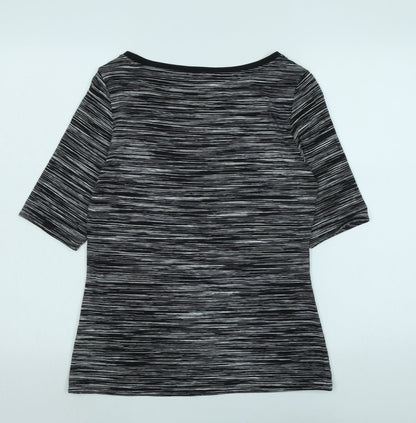 Womens UK Size 12 Marks and Spencer Black Basic T-Shirt