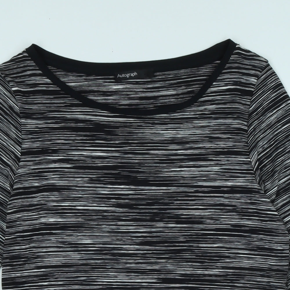 Womens UK Size 12 Marks and Spencer Black Basic T-Shirt
