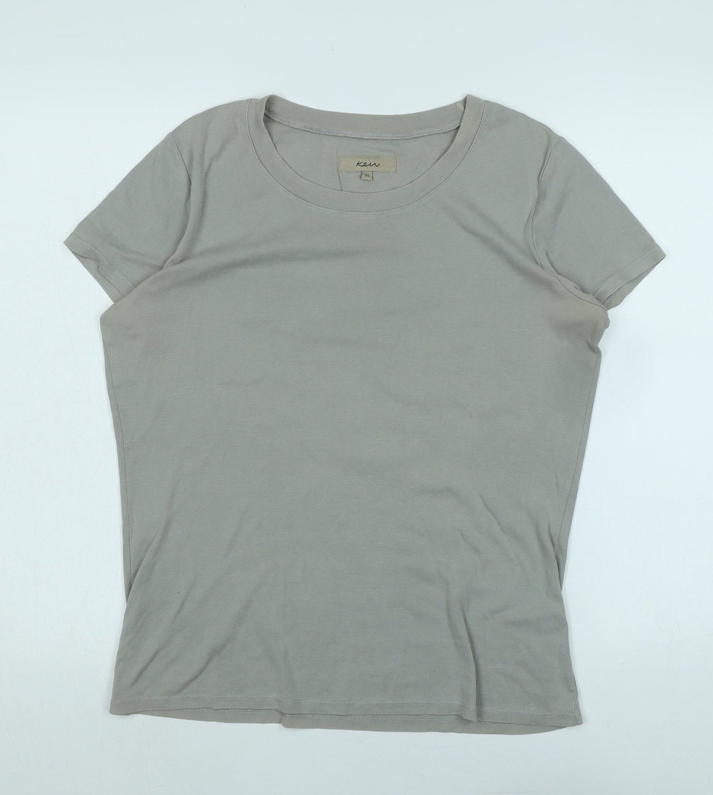 Womens UK Size XL ken Grey Basic T-Shirt