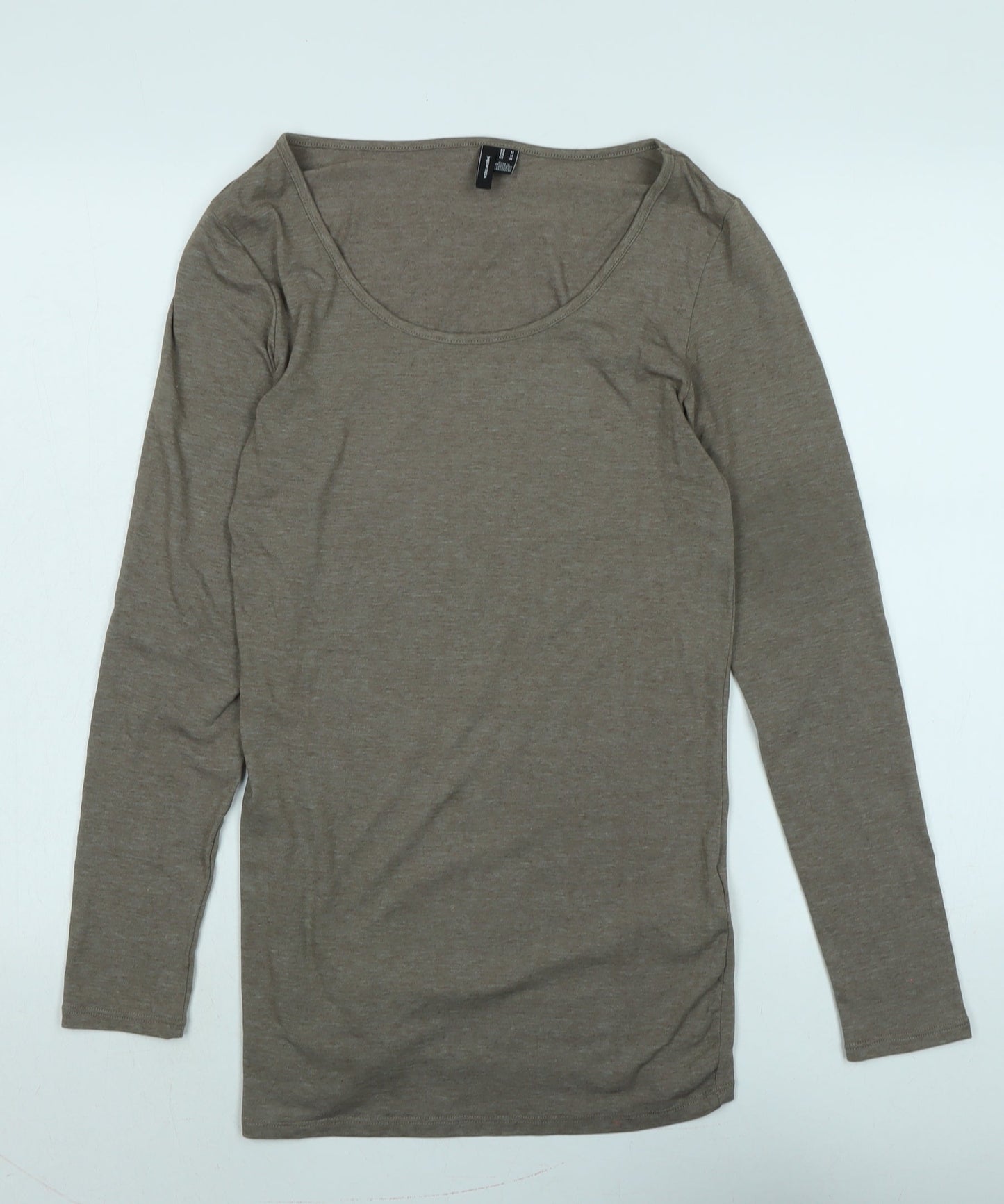 Womens UK Size M Vera Moda Beige Jersey T-Shirt