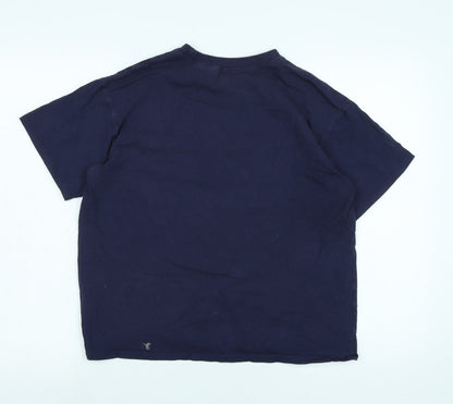 Womens UK Size S Divided Blue Basic T-Shirt