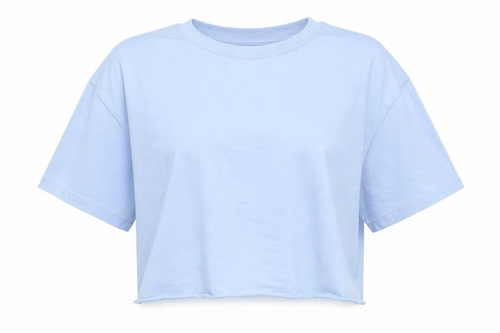 Womens UK Size M Pull&Bear Blue Basic T-Shirt