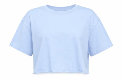 Womens UK Size M Pull&Bear Blue Basic T-Shirt