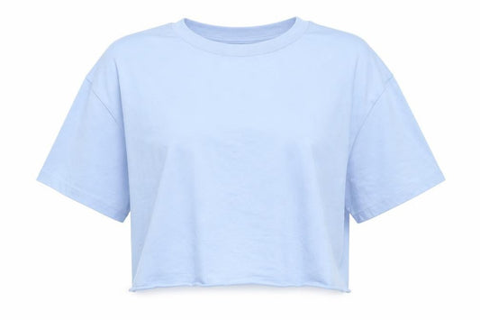 Womens UK Size M Pull&Bear Blue Basic T-Shirt