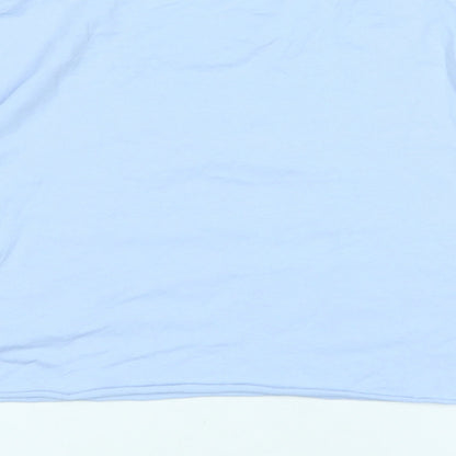Womens UK Size M Pull&Bear Blue Basic T-Shirt