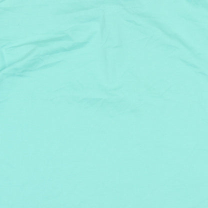 Marks and Spencer Mens Green Cotton Polo Size L Collared