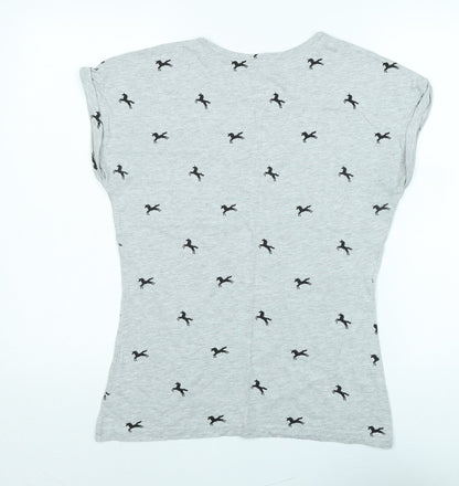 Womens UK Size 10 Miso Grey Basic T-Shirt