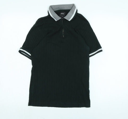 Burton Mens Green Cotton Polo Size S Collared Zip