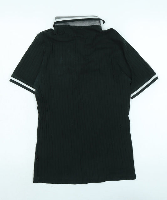 Burton Mens Green Cotton Polo Size S Collared Zip