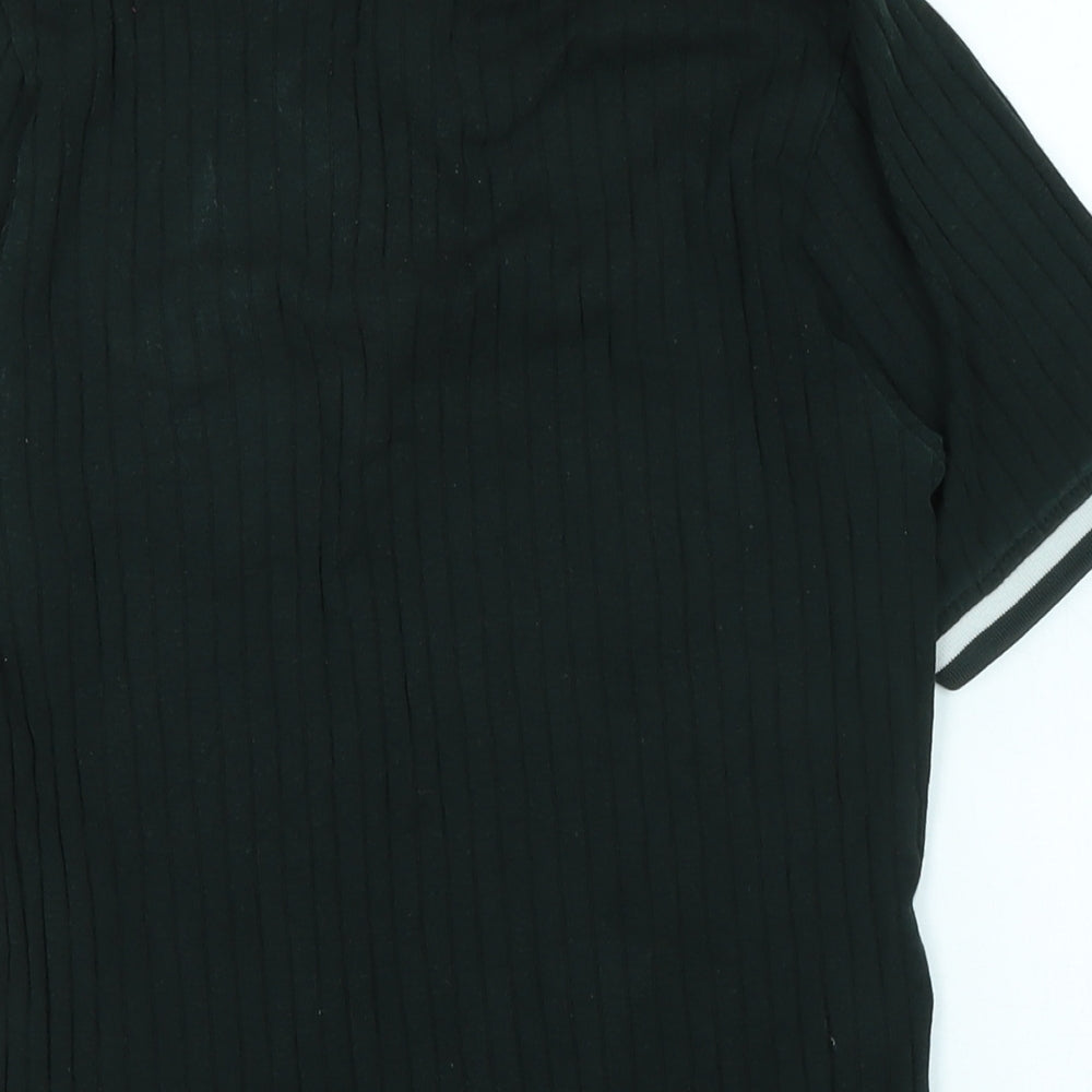 Burton Mens Green Cotton Polo Size S Collared Zip