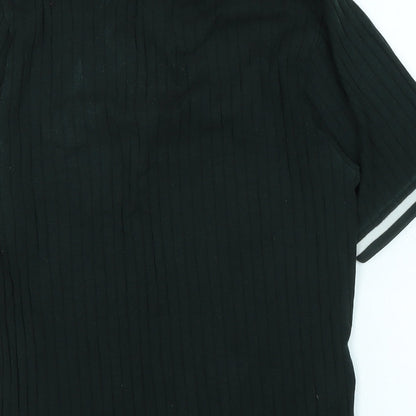 Burton Mens Green Cotton Polo Size S Collared Zip