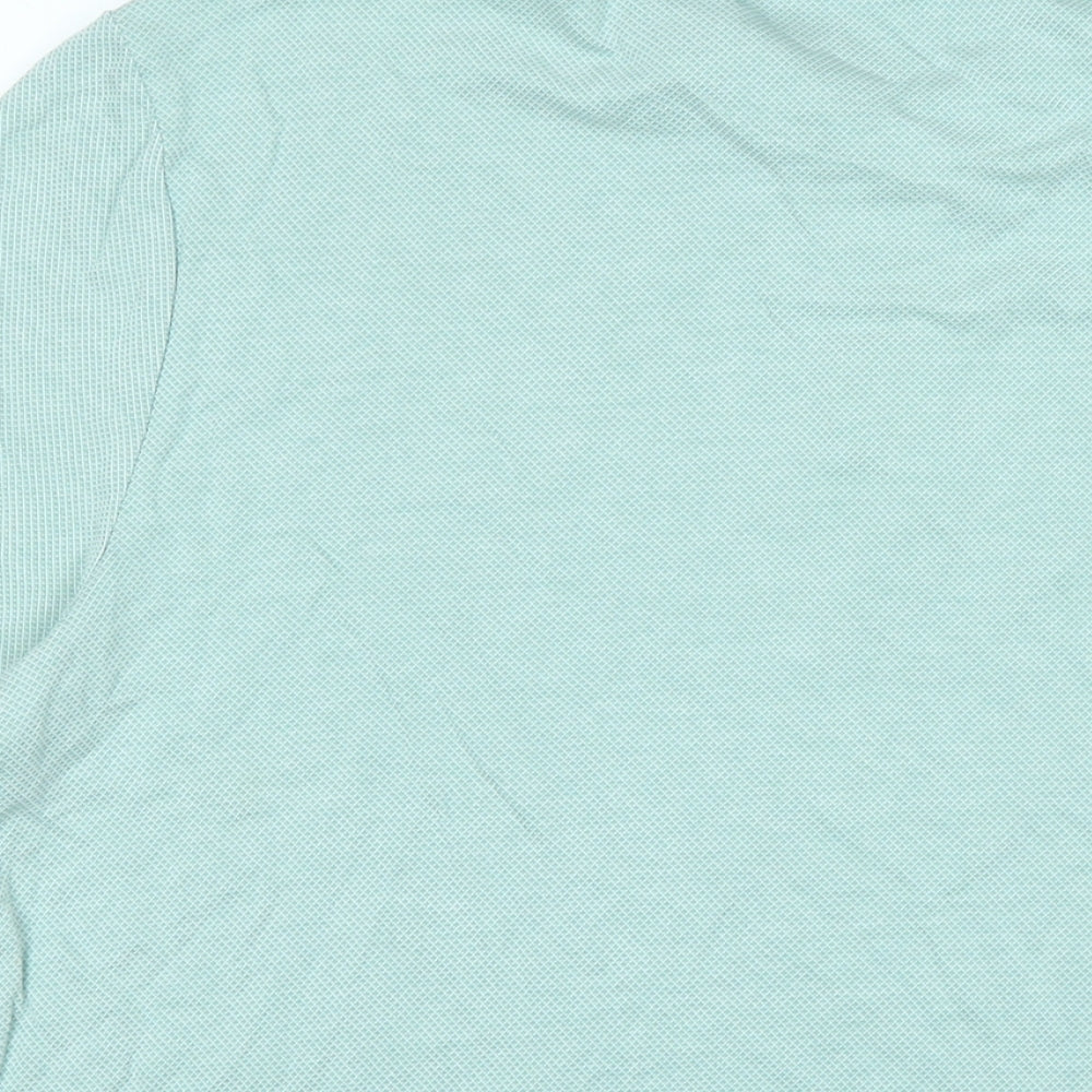 Marks and Spencer Mens Green Polyester Polo Size LT Collared Button