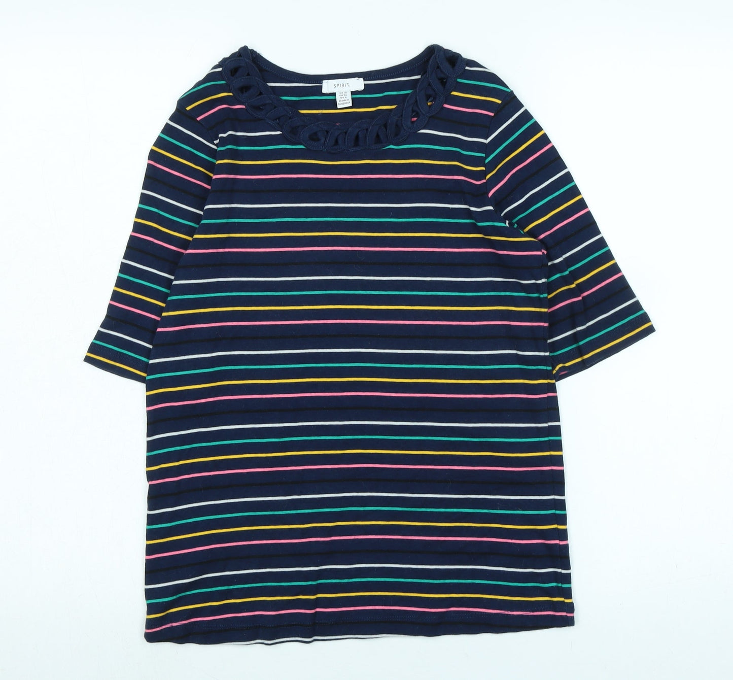 Womens UK Size 10 Spirit Blue Basic T-Shirt